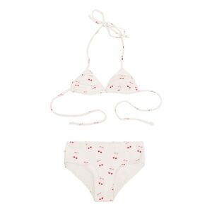LoveShackFancy Girls Finnie Cherry Print Bikini Set